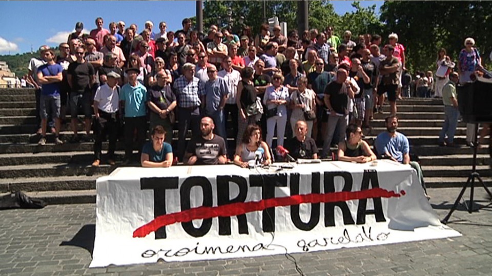 Comparecencia contra la tortura en Bilbao. Foto de archivo: EiTB