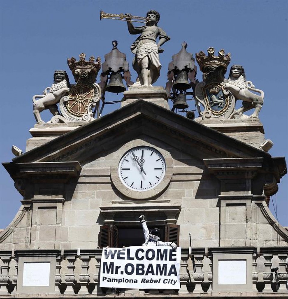 Ambiente en Pamplona. Foto: Efe.