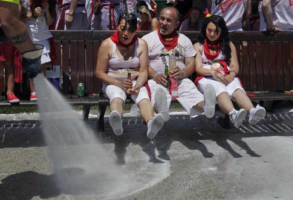 Ambiente en Pamplona. Foto: Efe.