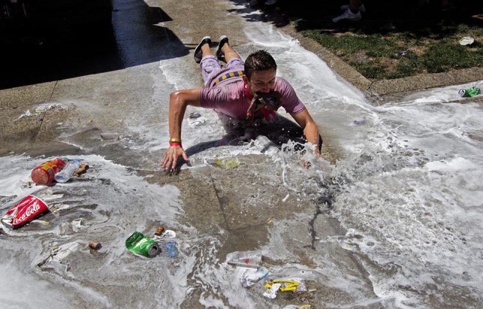 Ambiente en Pamplona. Foto: Efe.