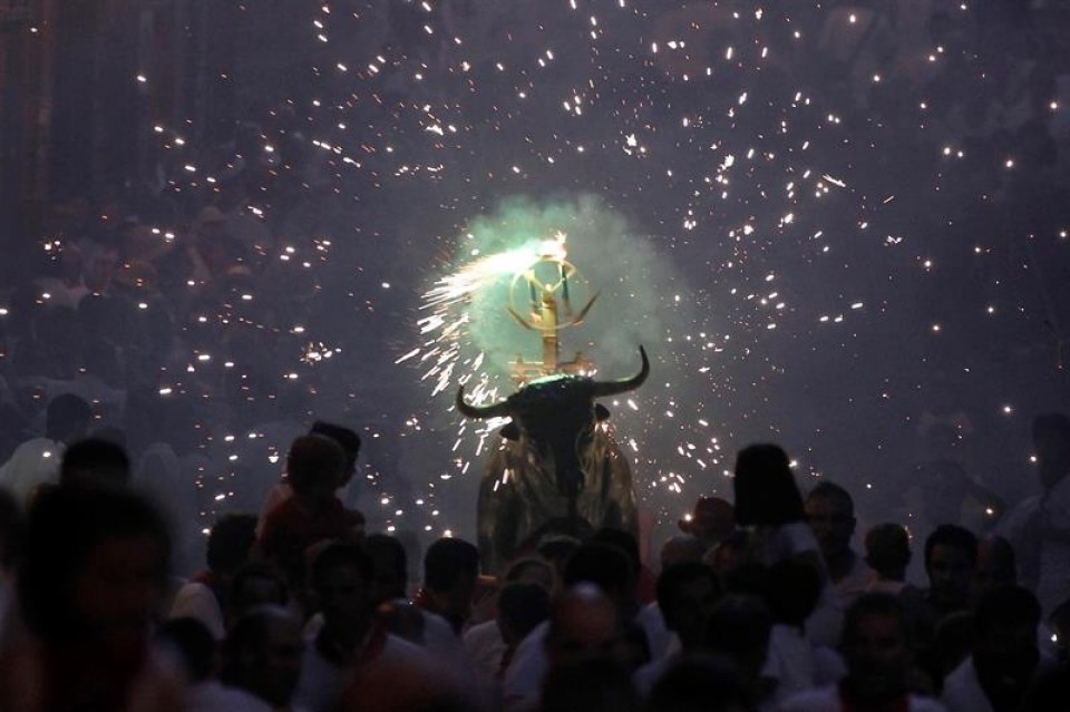 Ambiente en Pamplona. Foto: EFE.
