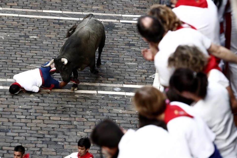 Tercer encierro de los sanfermines 2016. Foto: EFE