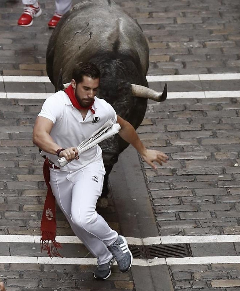 Tercer encierro de los sanfermines 2016. Foto: EFE