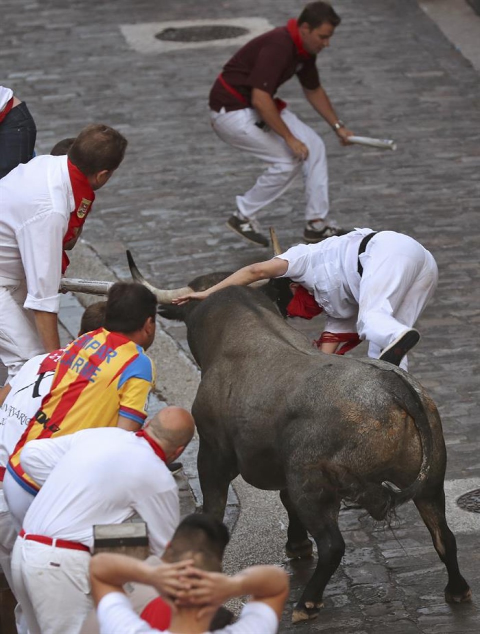 Tercer encierro de los sanfermines 2016. Foto: EFE