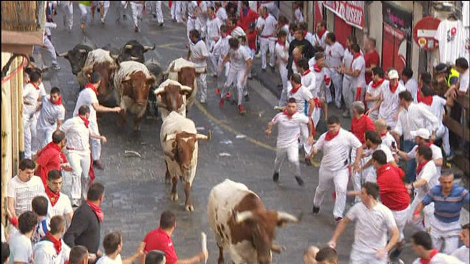 Tercer encierro de los sanfermines 2016. Foto: EFE
