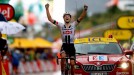 Dumoulin, 9. etapako garaipena ospatzen / EFE.