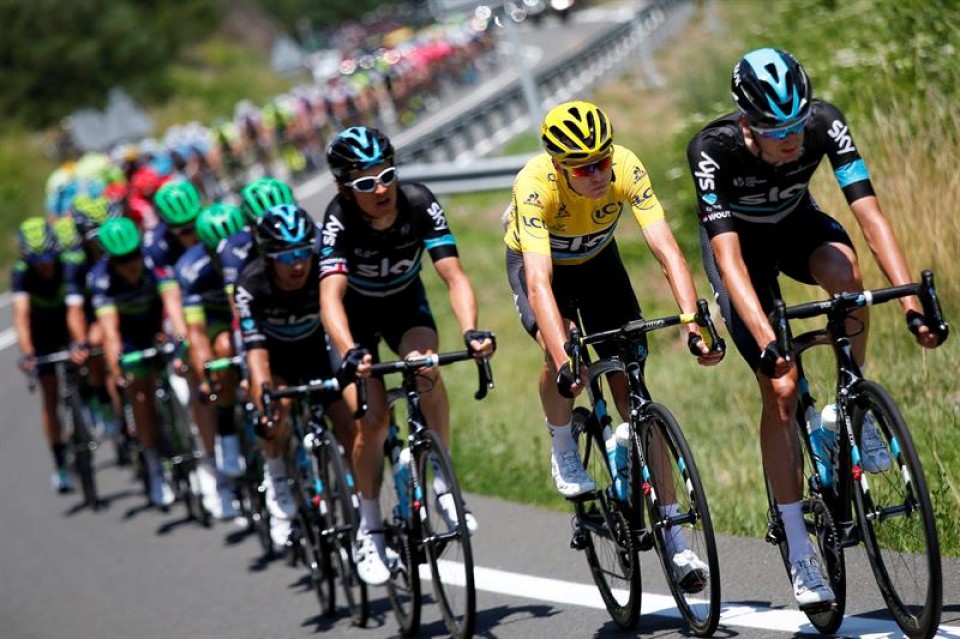 Sky, Froome babesten Andorrako etapan / EFE.