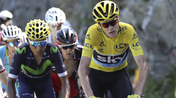 Froome y Quintana, en el pasado Tour de Francia. Foto: Efe.