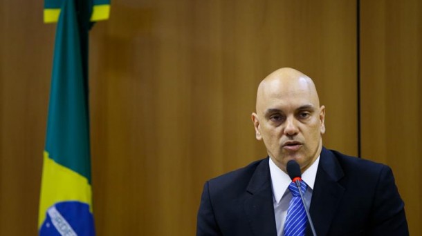 Alexandre de Moraes Brasilgo Justizia ministroa, prentsaurrekoan. Argazkia: EFE.