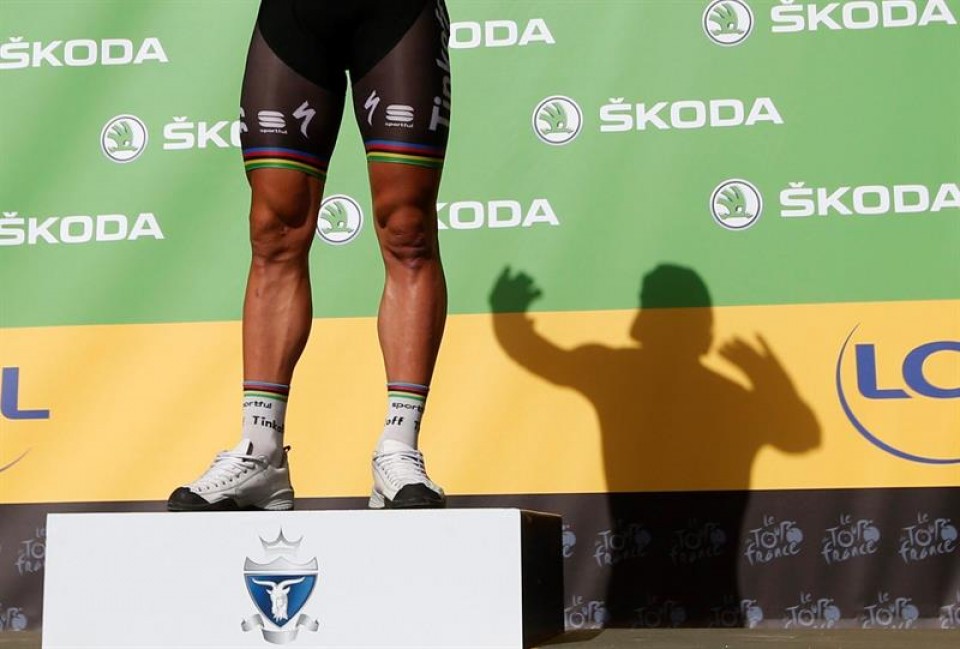 Peter Sagan podiumean / EFE.