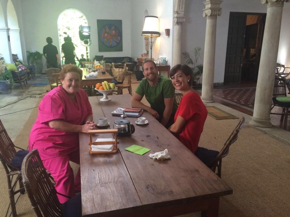 Karmele Larrinaga, Borja Uribesalgo eta Barbara Rivas atseden hartzen