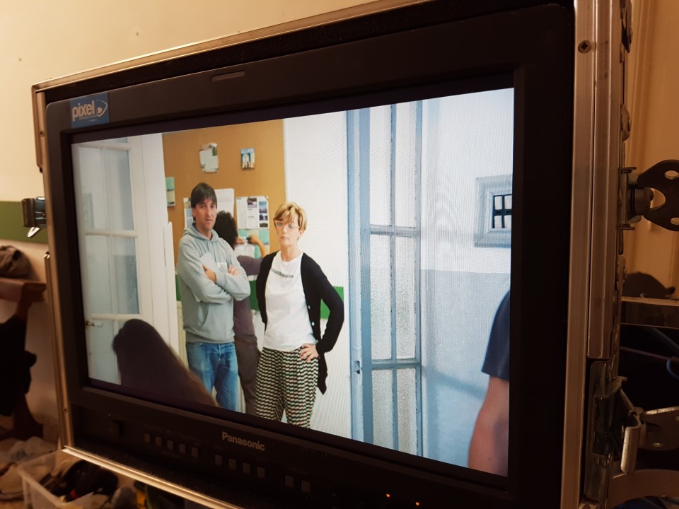 Jabi Elortegi, zuzendaria, eta Itziar Gomez, aktore-zuzendaria