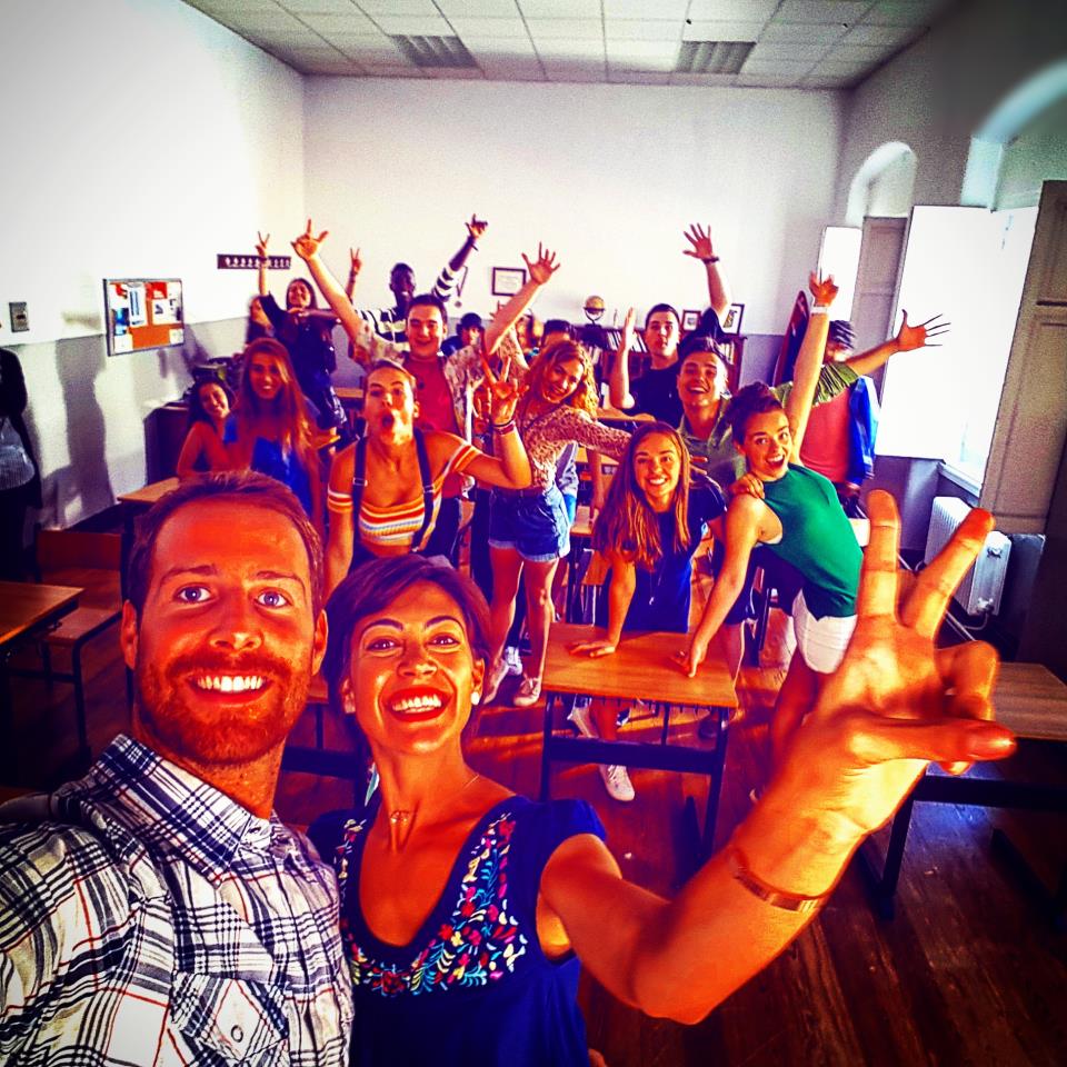 Borja eta Barbara aurrean eta talde osoa atzean