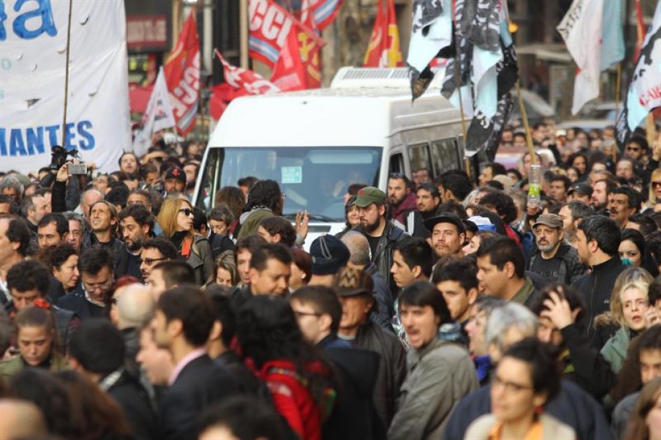 Hebe de Bonafiniren aldeko manifestazioa Argentina efe