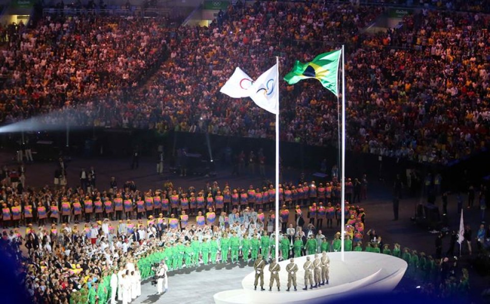 Ceremonia de inauguración de los Juegos Olímpicos de Rio 2016. Foto: EFE