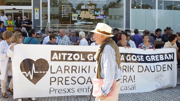 Una concentración de Sare para reclamar la libertad de Aitzol Gogorza. EFE