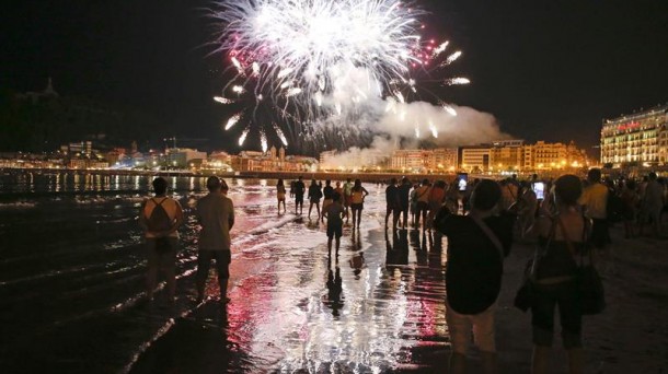 Fuegos Artificiales en la Semana Grande de Donostia. Foto de archivo: EFE
