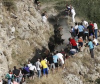 Muere una mujer tras caer por el barranco en el encierro de Falces