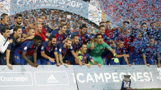 El FC Barcelona, campeón. EFE