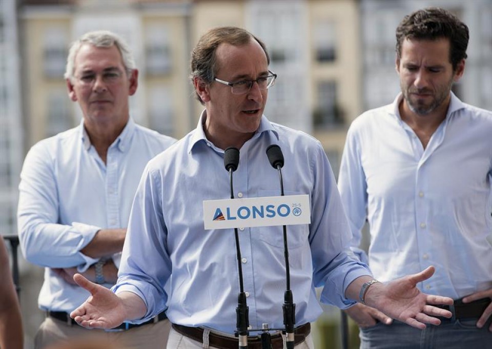 El presidente del PP vasco y candidato a lehendakari, Alfonso Alonso. Foto: EFE