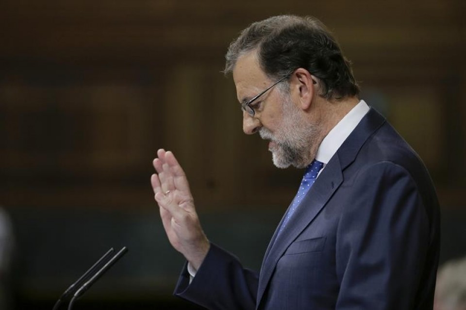 Mariano Rajoy durante su discurso en el debate de investidura. Foto: EFE