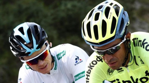 Chris Froome y Alberto Contador. Foto: Efe.