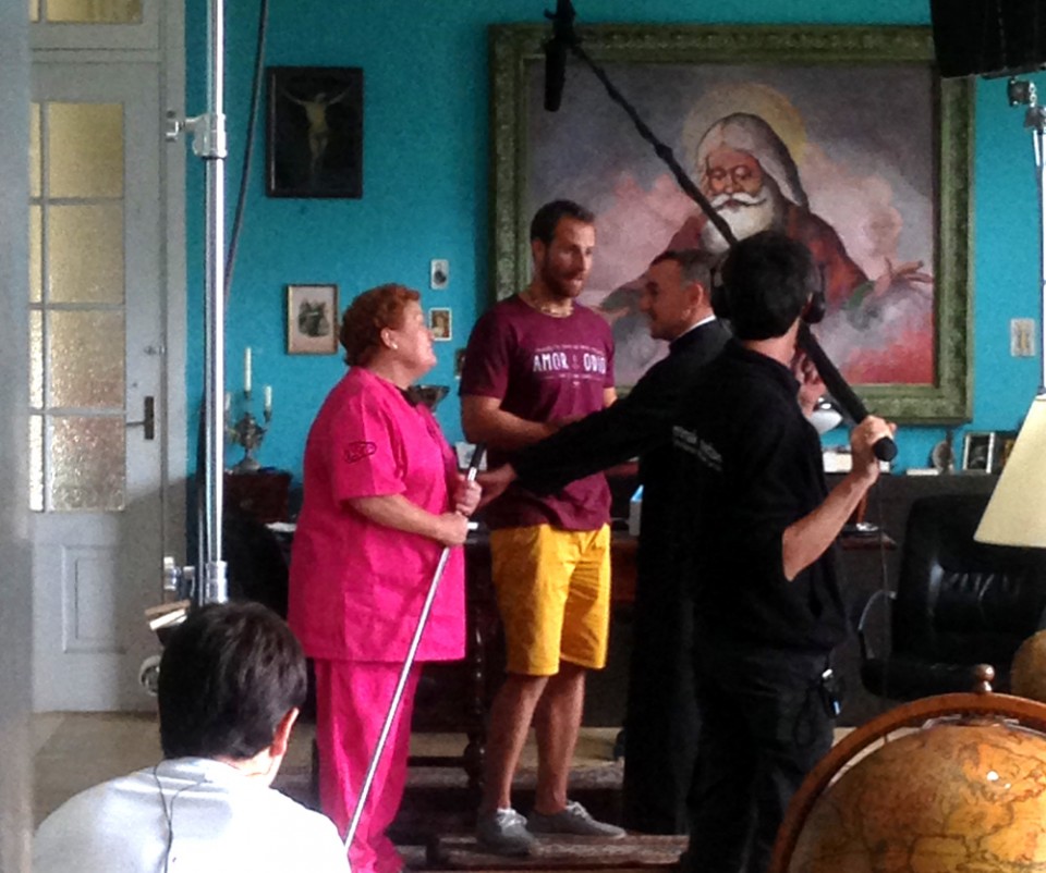 Karmele Larrinaga, Borja Uribesalgo eta Ramon Agirre grabatzen