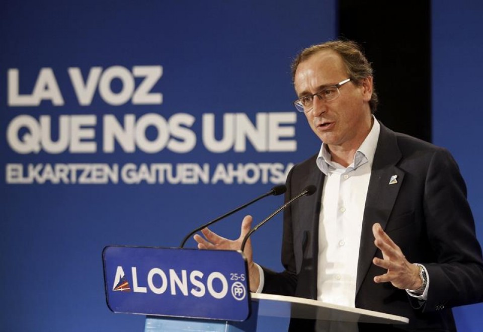 Alfonso Alonso PPren lehendakarigaia. Efe