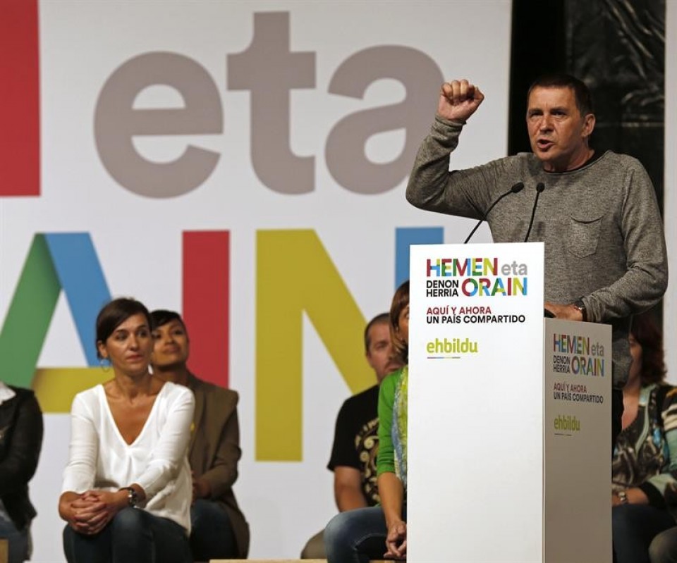 Otegi, EH Bilduren ekitaldian. Efe