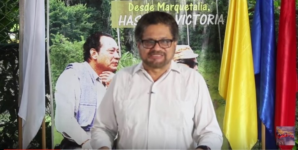 Ivan Marquez FARC gerrillako bigarrena izan zena, artxiboko irudi batean
