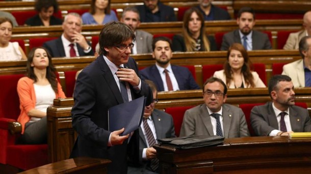 Carles Puigdemont Generalitateko presidentea. EFE