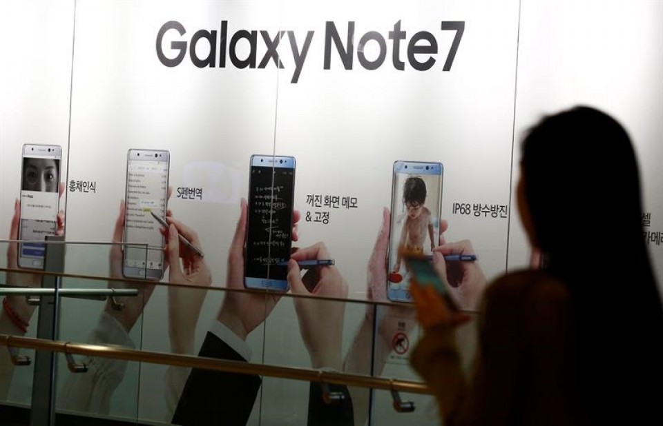 Samsung Galaxy Note 7. Foto: EFE