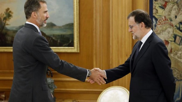 El rey Felipe VI y Mariano Rajoy (PP), este martes. Foto: EFE