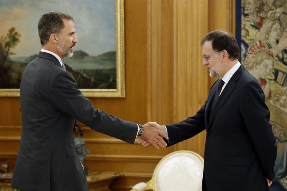 El rey Felipe VI y Mariano Rajoy (PP), este martes. Foto: EFE