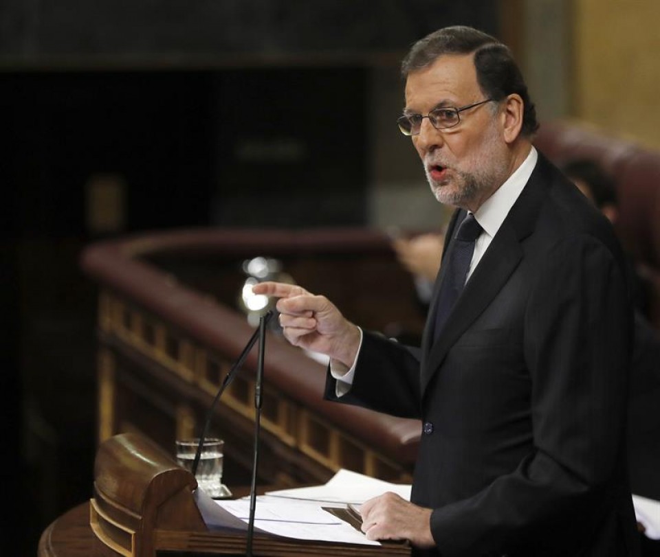 Mariano Rajoy inbestidura saioan. EFE