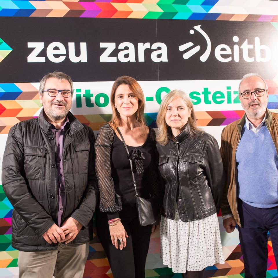 Andoni Aranburu, Elena Balaguer, Odile Kruzeta y Roberto Oñaederra. Foto: EiTB.