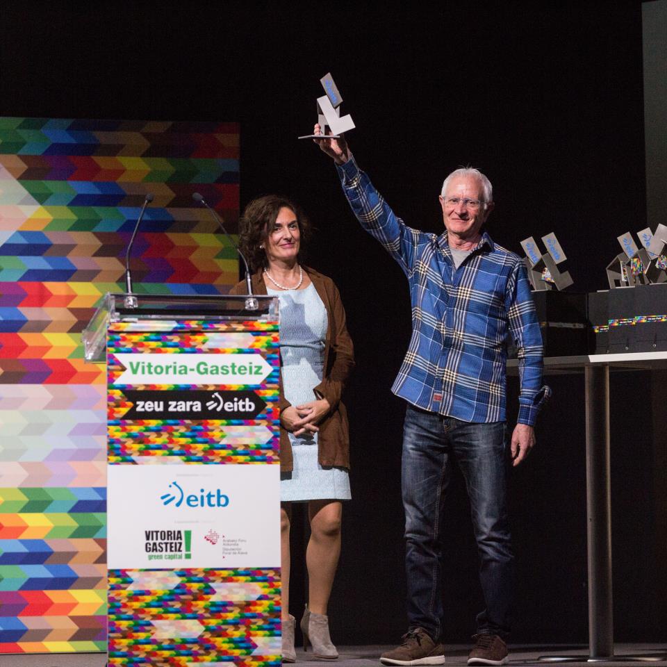 Daniel Fernandez, ganador del premio Zeu zara solidarioa. Foto: EiTB Daniel Fernández. Bando de Alimentos de Álava. Foto: EiTB