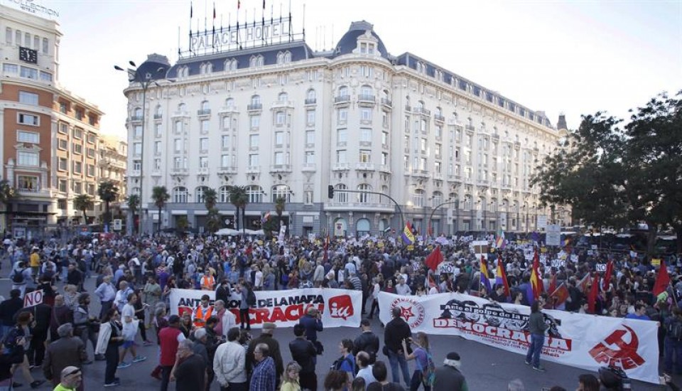 'Rodea el Congreso' mafestazioa Madrilen
