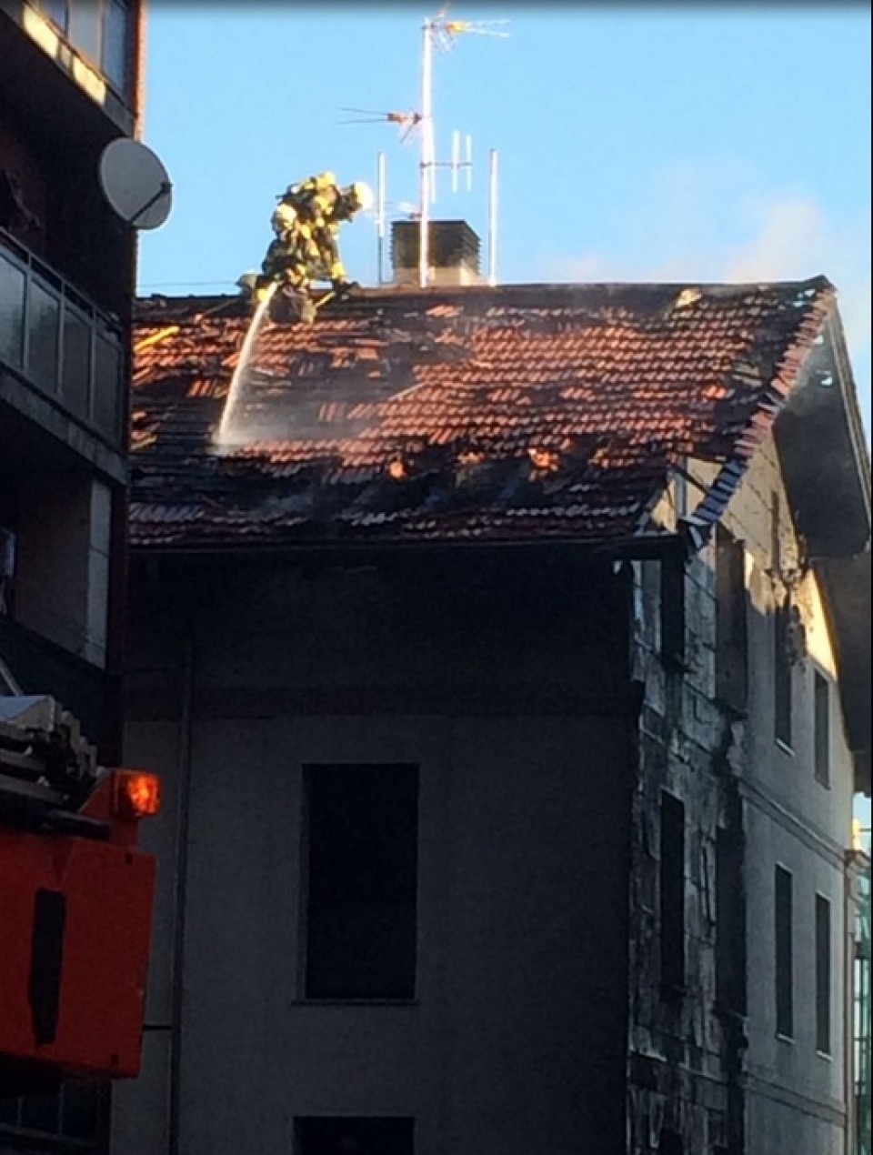 Sestao incendio, Bomberos Bizkaia