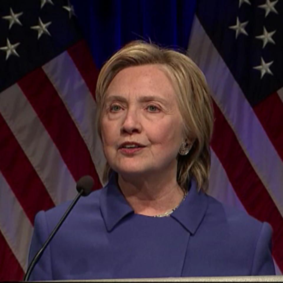 Clinton, el día siguiente a las elecciones, en su primera comparecencia tras la derrota. Foto: EFE