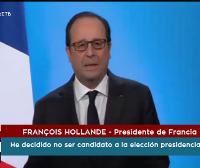 Hollande no será candidato