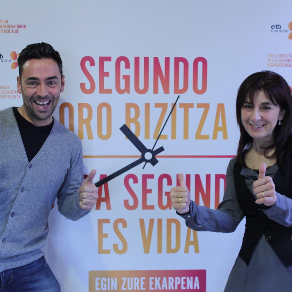Mari Sol Díaz y Juan Jaureguizar (Asoc. Parkinson ACAPK). Foto: EiTB.