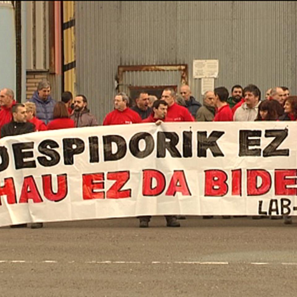 Protesta de los trabajadores. Foto: EiTB