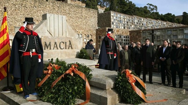 Francesc Maciari omenaldia, gaur. EFE. 