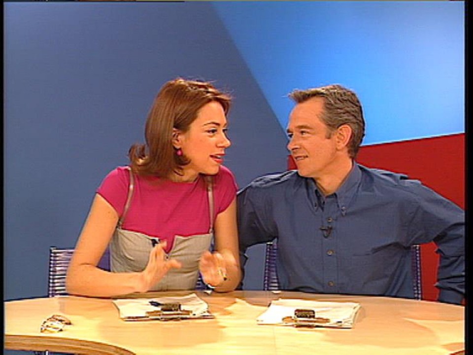 Txetxu Ugalde eta Yolanda Alzola, 'Lo Que Faltaba' aurkezten. (Argazkia: EiTB)