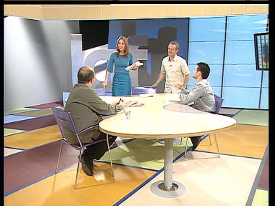 Txetxu Ugalde eta Yolanda Alzola, 'Lo Que Faltaba'n, Iñaki Lopezekin eta Iñigo Lejarzarekin. (Argazkia: EiTB)