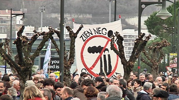 Imagen de archivo de una protesta en Hondarribia. Foto: EiTB