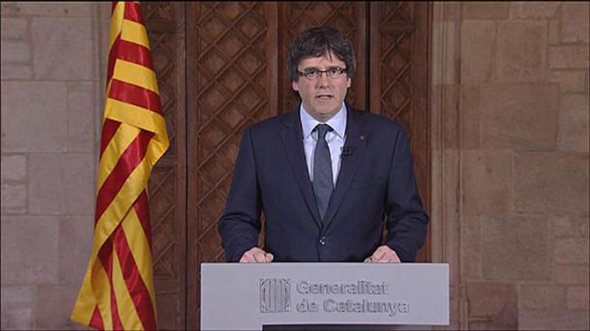 Carles Puigdemont, presidente de la Generalitat. Forta