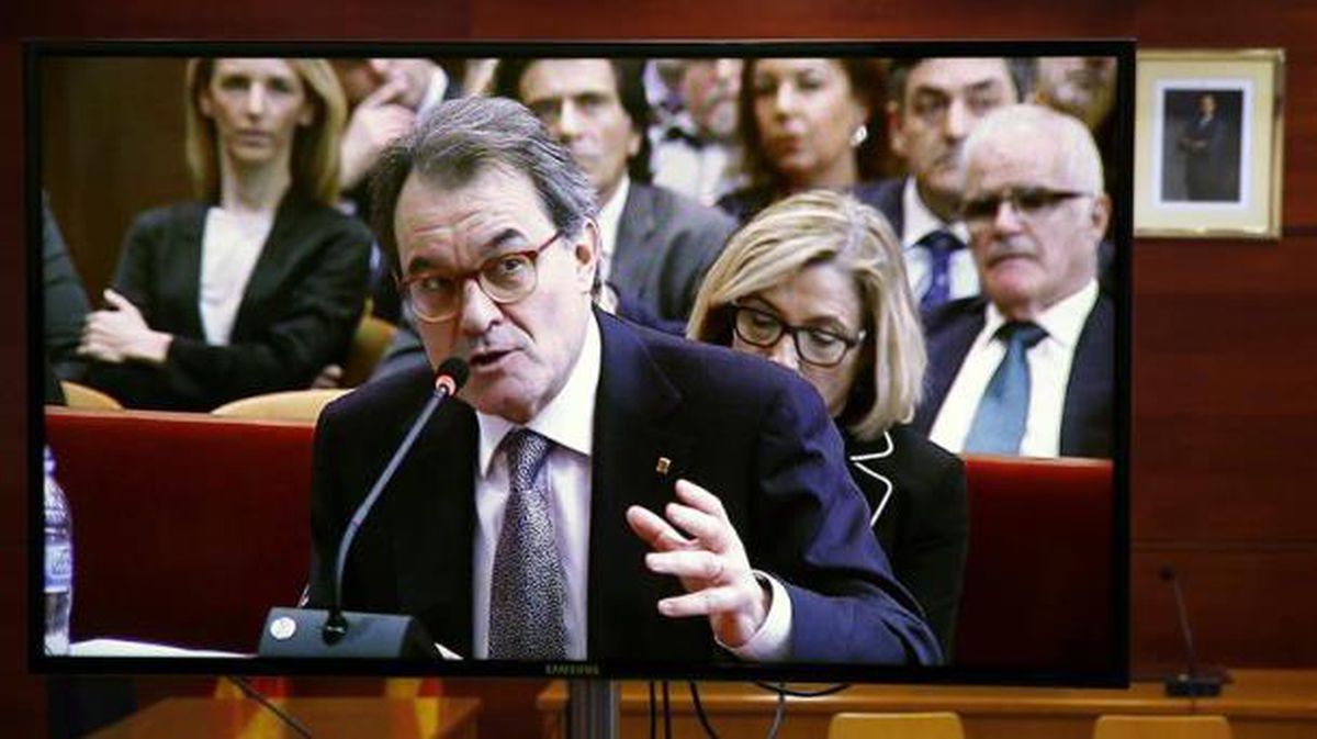 Artur Mas durante el juicio por la consulta del 9N. Foto: EFE