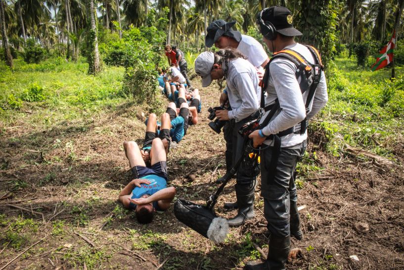 Equipo azul en el juego del laberinto